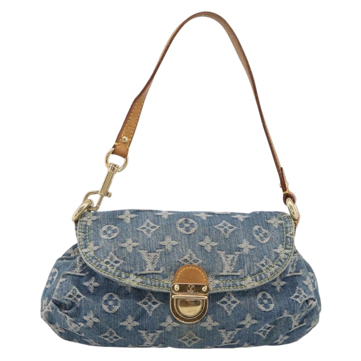 LOUIS VUITTON Monogram Denim Mini Preity Shoulder Bag Blue M95050 Auth ep16988A
