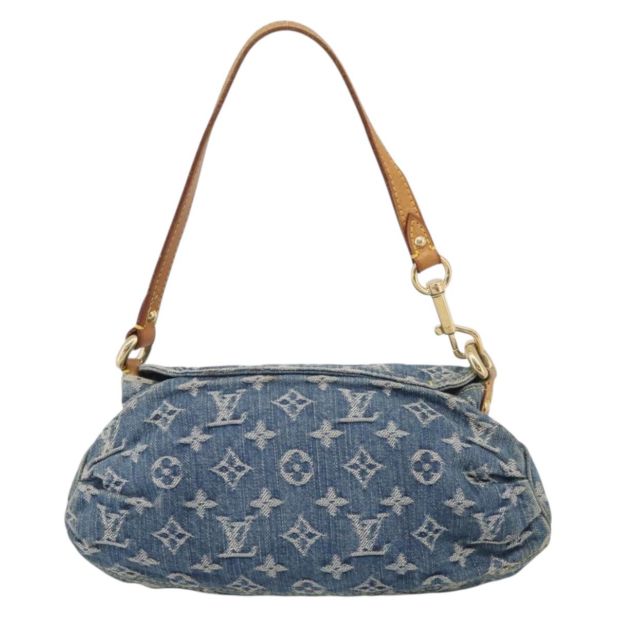 LOUIS VUITTON Monogram Denim Mini Preity Shoulder Bag Blue M95050 Auth ep16988A