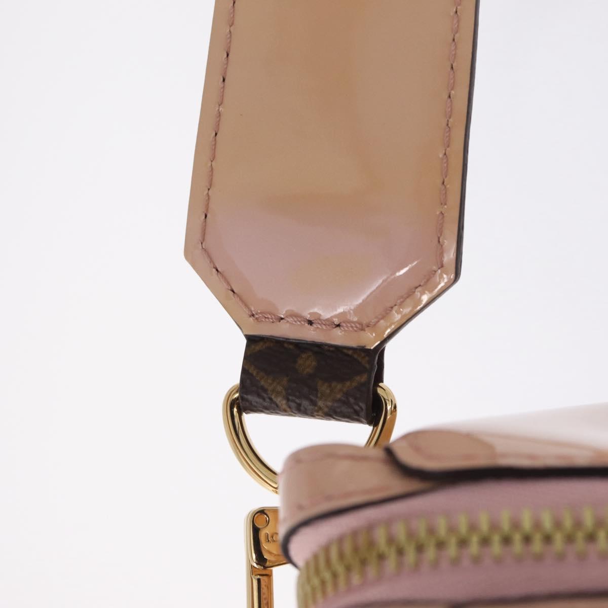 LOUIS VUITTON Tote Miroir Hand Bag Patent Rose Valerine M54639 Auth ep16989SAV