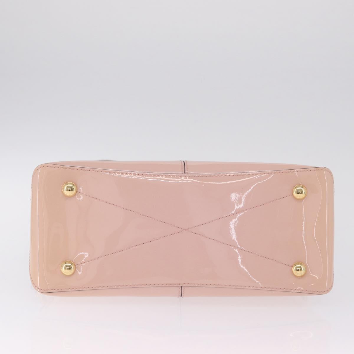 LOUIS VUITTON Tote Miroir Hand Bag Patent Rose Valerine M54639 Auth ep16989SAV