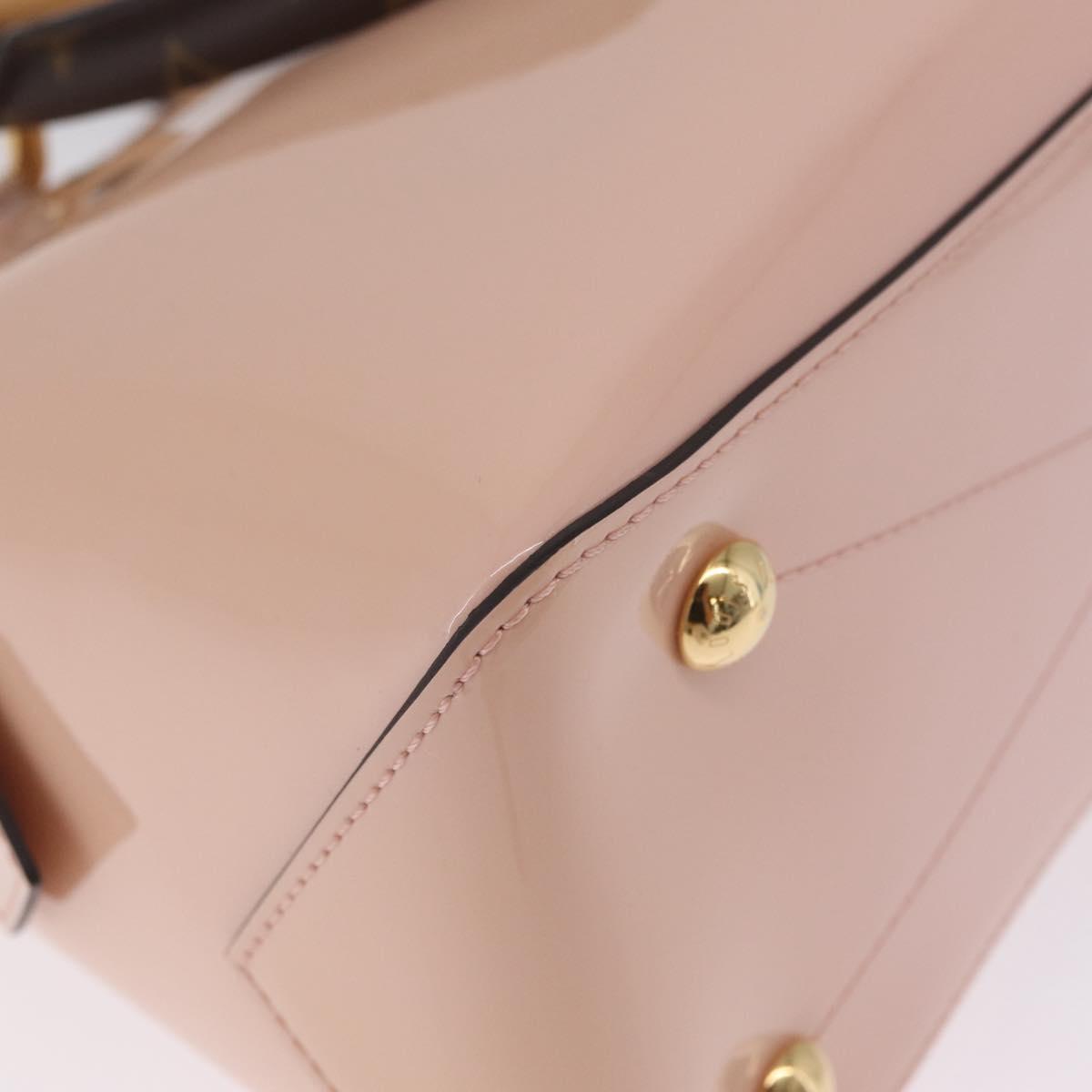 LOUIS VUITTON Tote Miroir Hand Bag Patent Rose Valerine M54639 Auth ep16989SAV