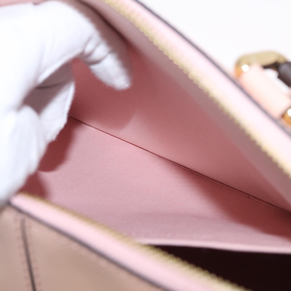LOUIS VUITTON Tote Miroir Hand Bag Patent Rose Valerine M54639 Auth ep16989SAV