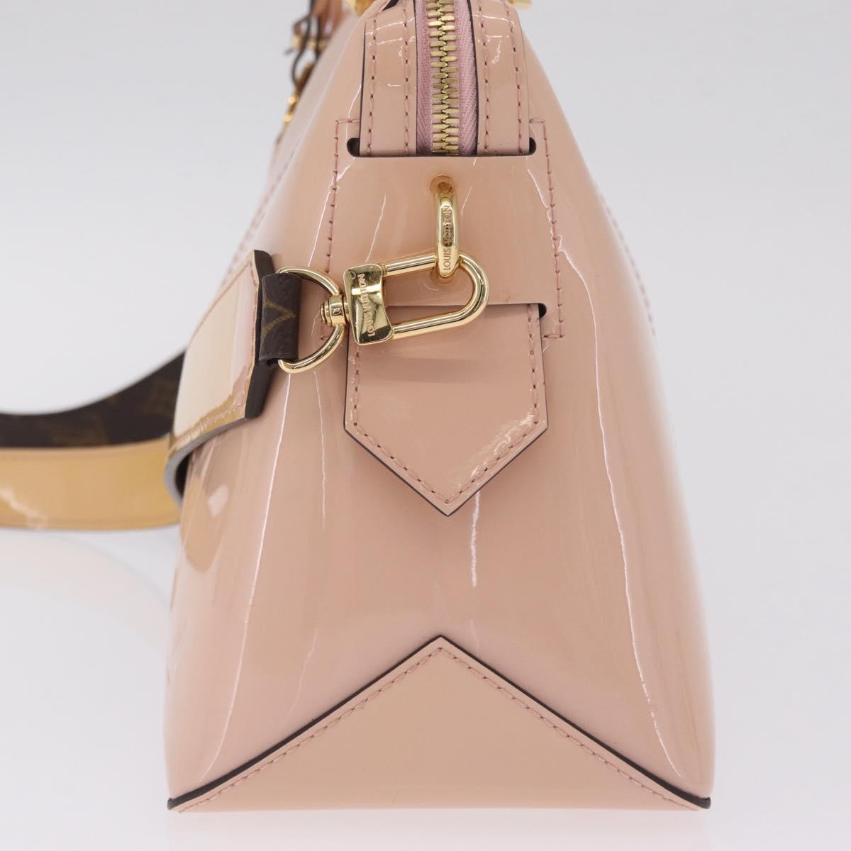 LOUIS VUITTON Tote Miroir Hand Bag Patent Rose Valerine M54639 Auth ep16989SAV