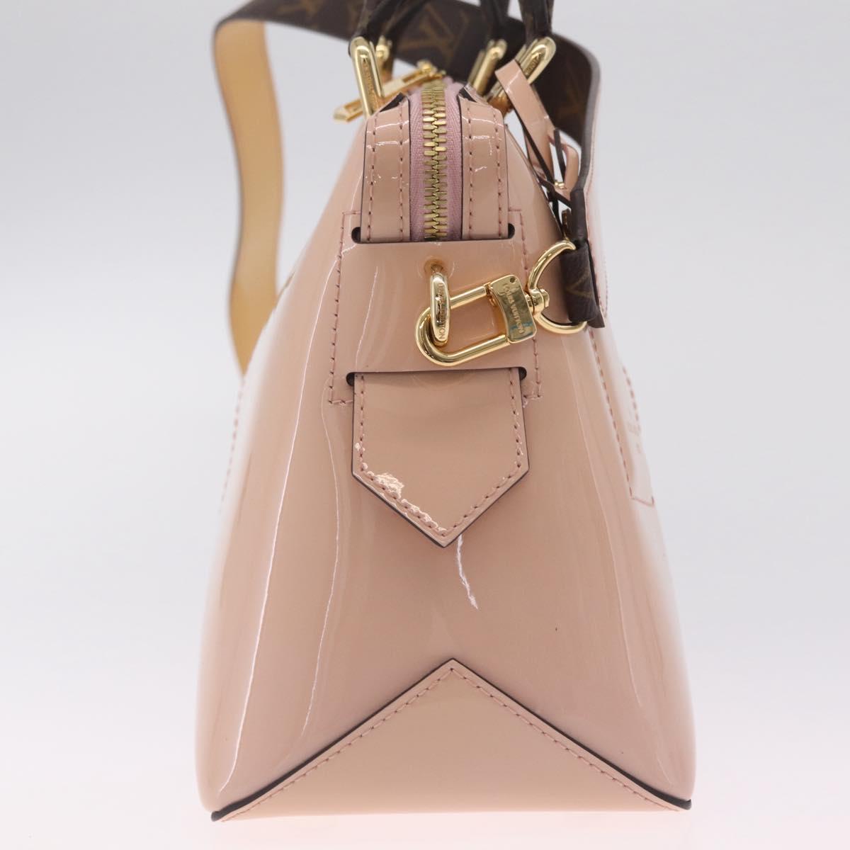 LOUIS VUITTON Tote Miroir Hand Bag Patent Rose Valerine M54639 Auth ep16989SAV