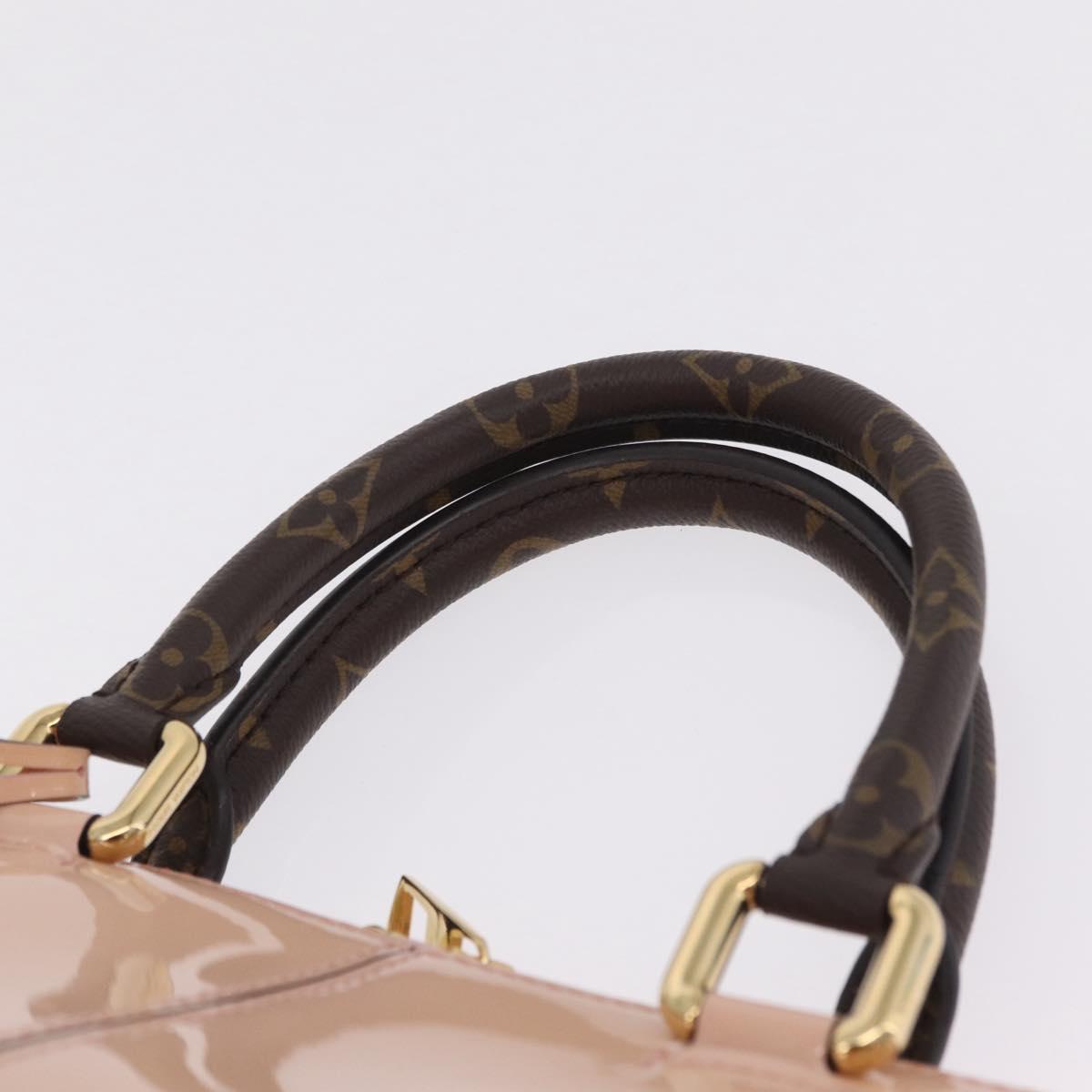 LOUIS VUITTON Tote Miroir Hand Bag Patent Rose Valerine M54639 Auth ep16989SAV
