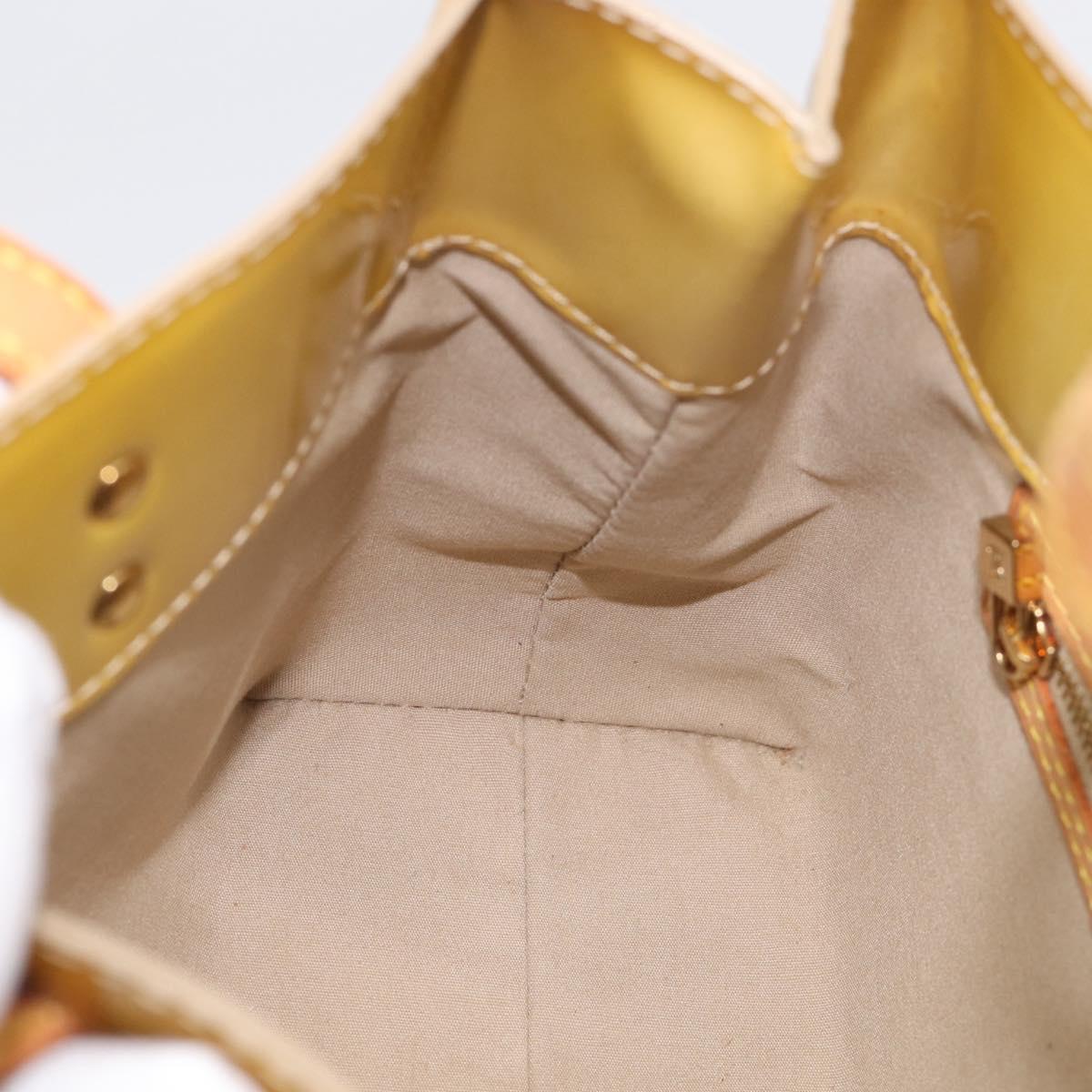 LOUIS VUITTON Monogram Vernis Reade PM Hand Bag Beige M91144 LV Auth ep16993