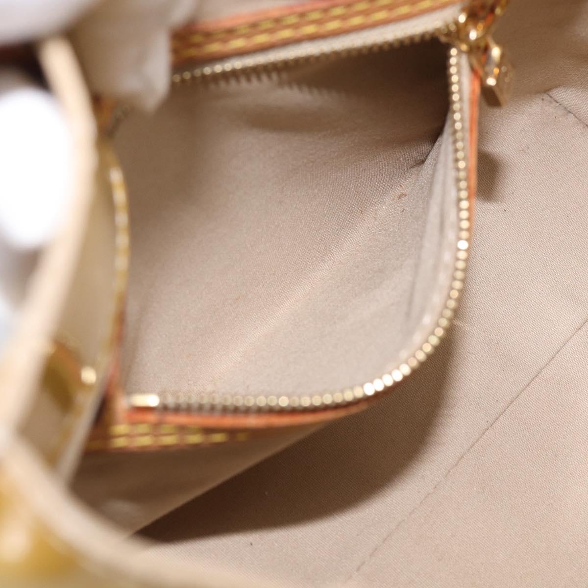 LOUIS VUITTON Monogram Vernis Reade PM Hand Bag Beige M91144 LV Auth ep16993