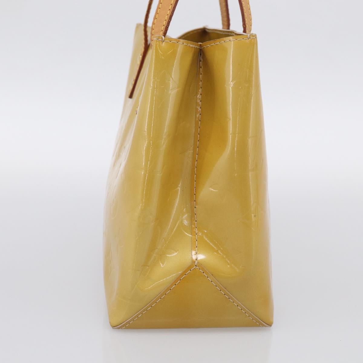 LOUIS VUITTON Monogram Vernis Reade PM Hand Bag Beige M91144 LV Auth ep16993