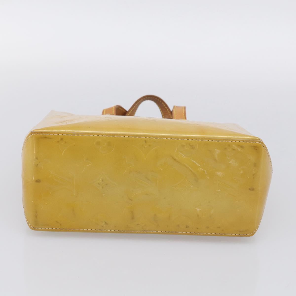 LOUIS VUITTON Monogram Vernis Reade PM Hand Bag Beige M91144 LV Auth ep16993
