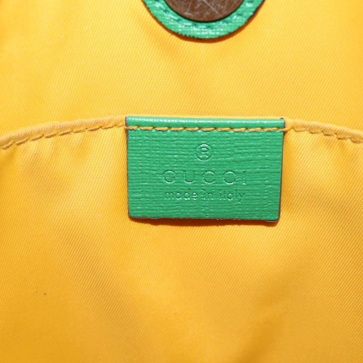 GUCCI GG Supreme Hand Bag PVC Beige Green 410812 Auth ep16997
