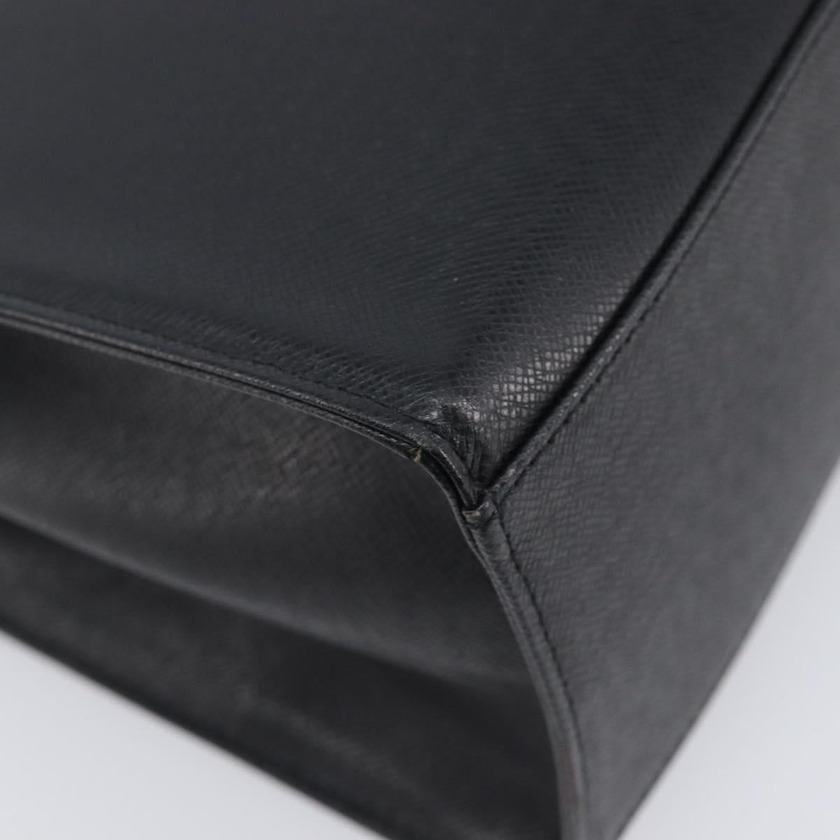 BURBERRY Hand Bag Leather Black Silver Auth ep17006