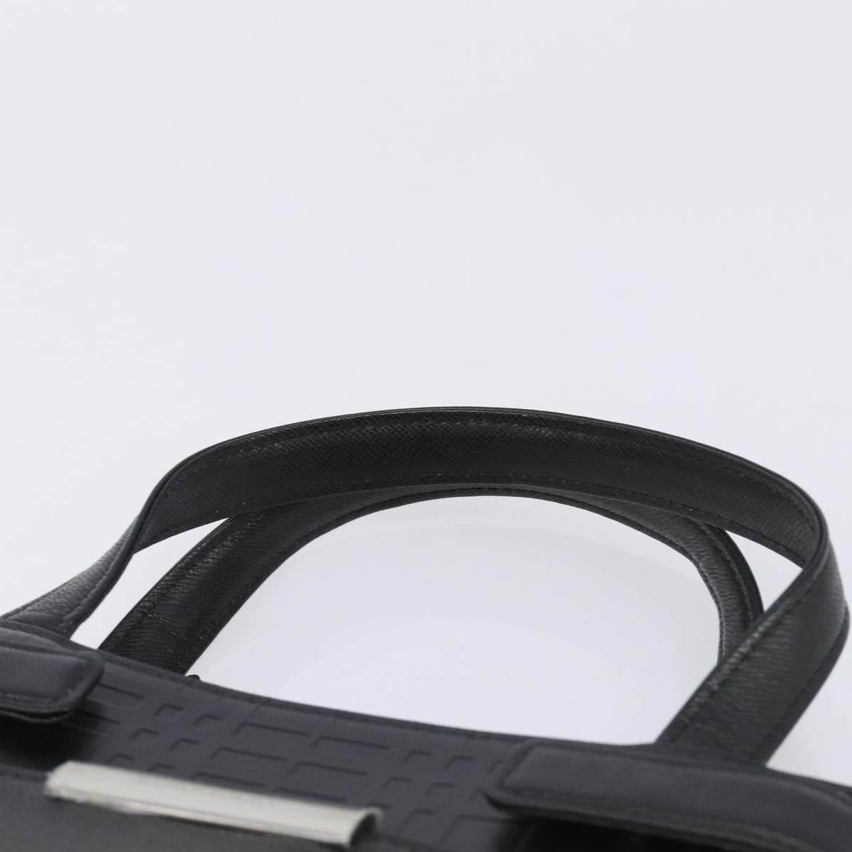 BURBERRY Hand Bag Leather Black Silver Auth ep17006