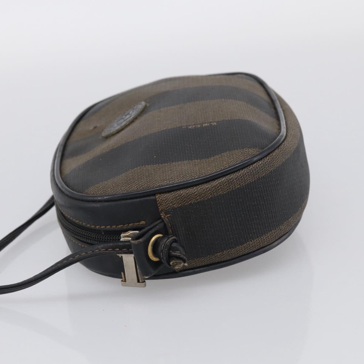 FENDI Pecan Shoulder Bag PVC Brown Gold Tone Auth ep17012