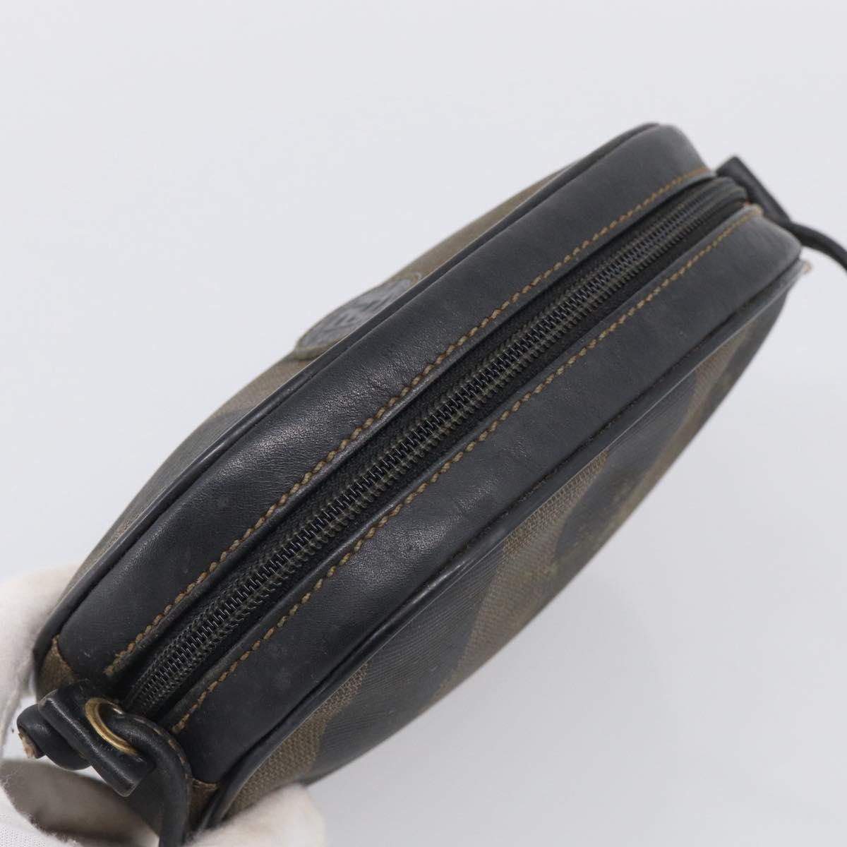 FENDI Pecan Shoulder Bag PVC Brown Gold Tone Auth ep17012