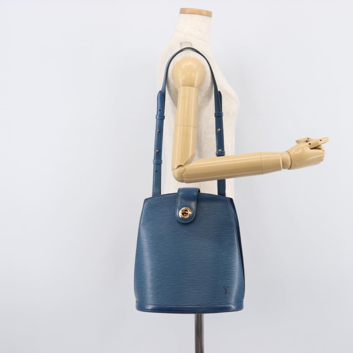 LOUIS VUITTON Epi Cluny Shoulder Bag Blue M52255 LV Auth ep17014
