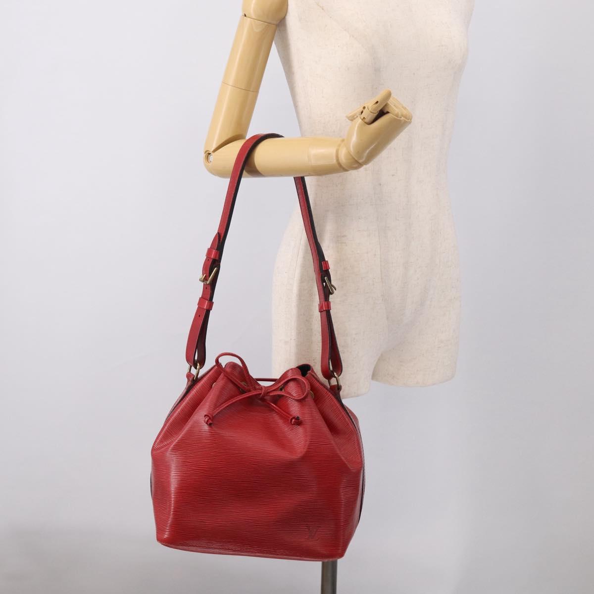 LOUIS VUITTON Epi Petit Noe Shoulder Bag Red M44107 LV Auth ep17015