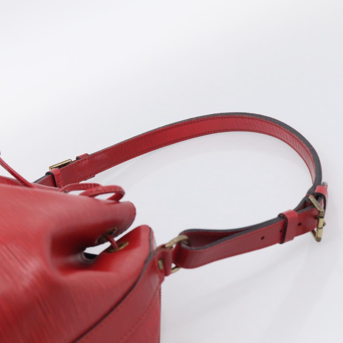 LOUIS VUITTON Epi Petit Noe Shoulder Bag Red M44107 LV Auth ep17015