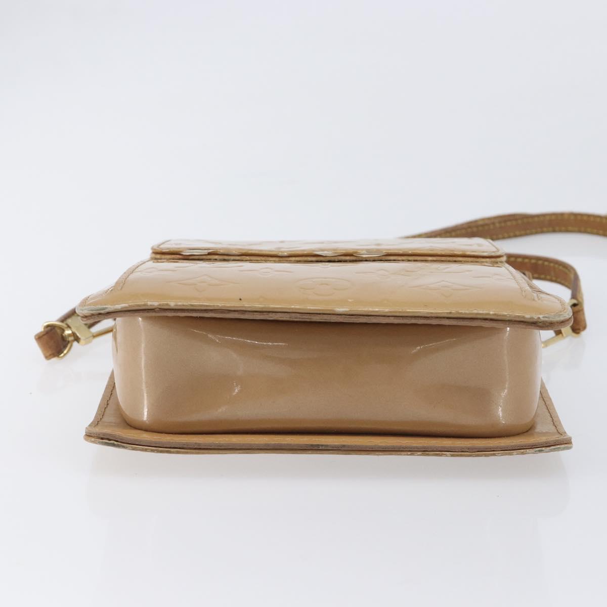 LOUIS VUITTON Monogram Vernis Motto Shoulder Bag Noisette M91136 LV Auth ep17016