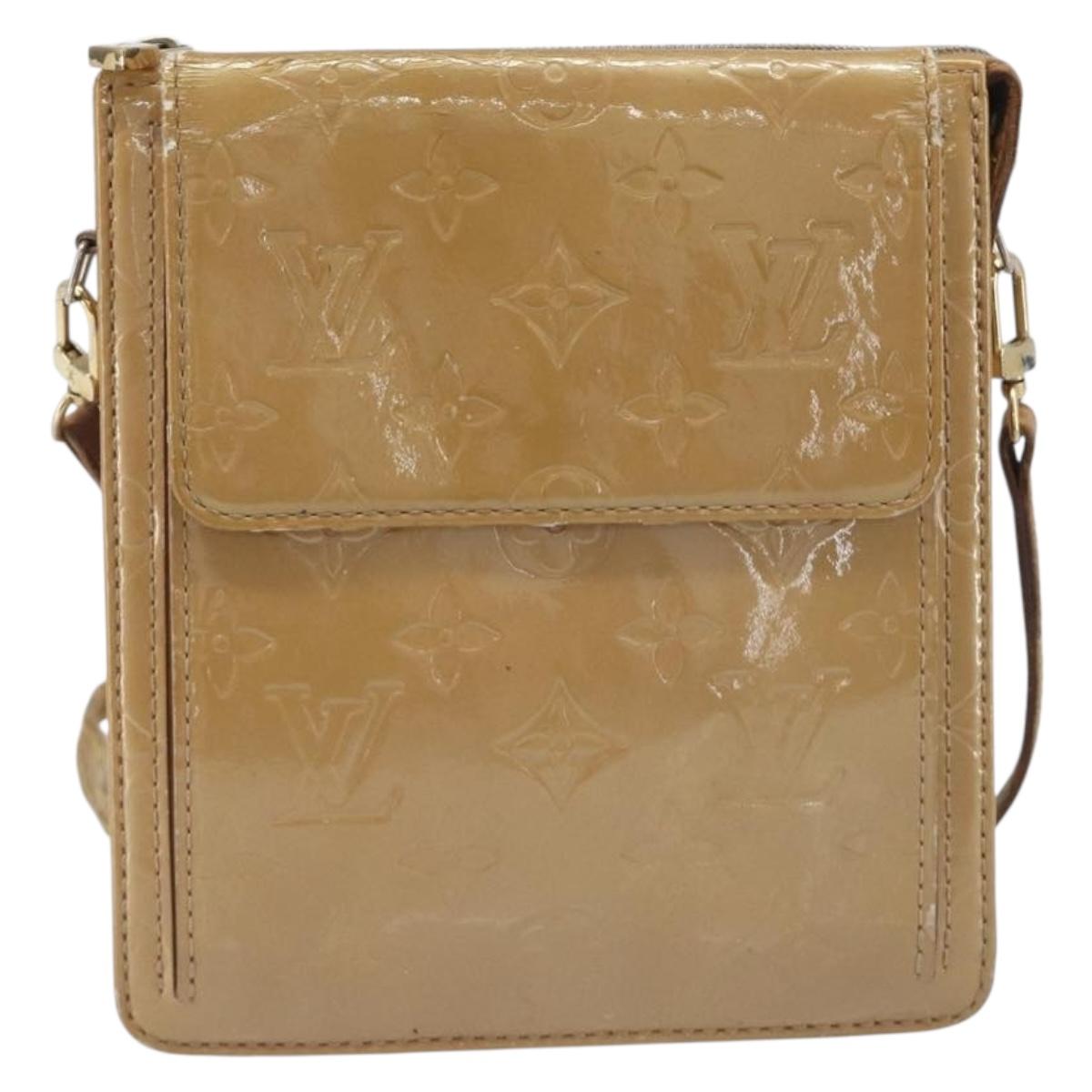LOUIS VUITTON Monogram Vernis Motto Shoulder Bag Noisette M91136 LV Auth ep17016