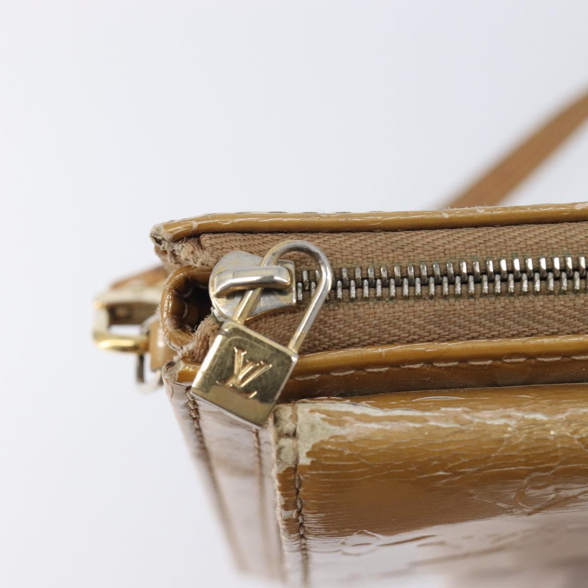 LOUIS VUITTON Monogram Vernis Motto Shoulder Bag Noisette M91136 LV Auth ep17016