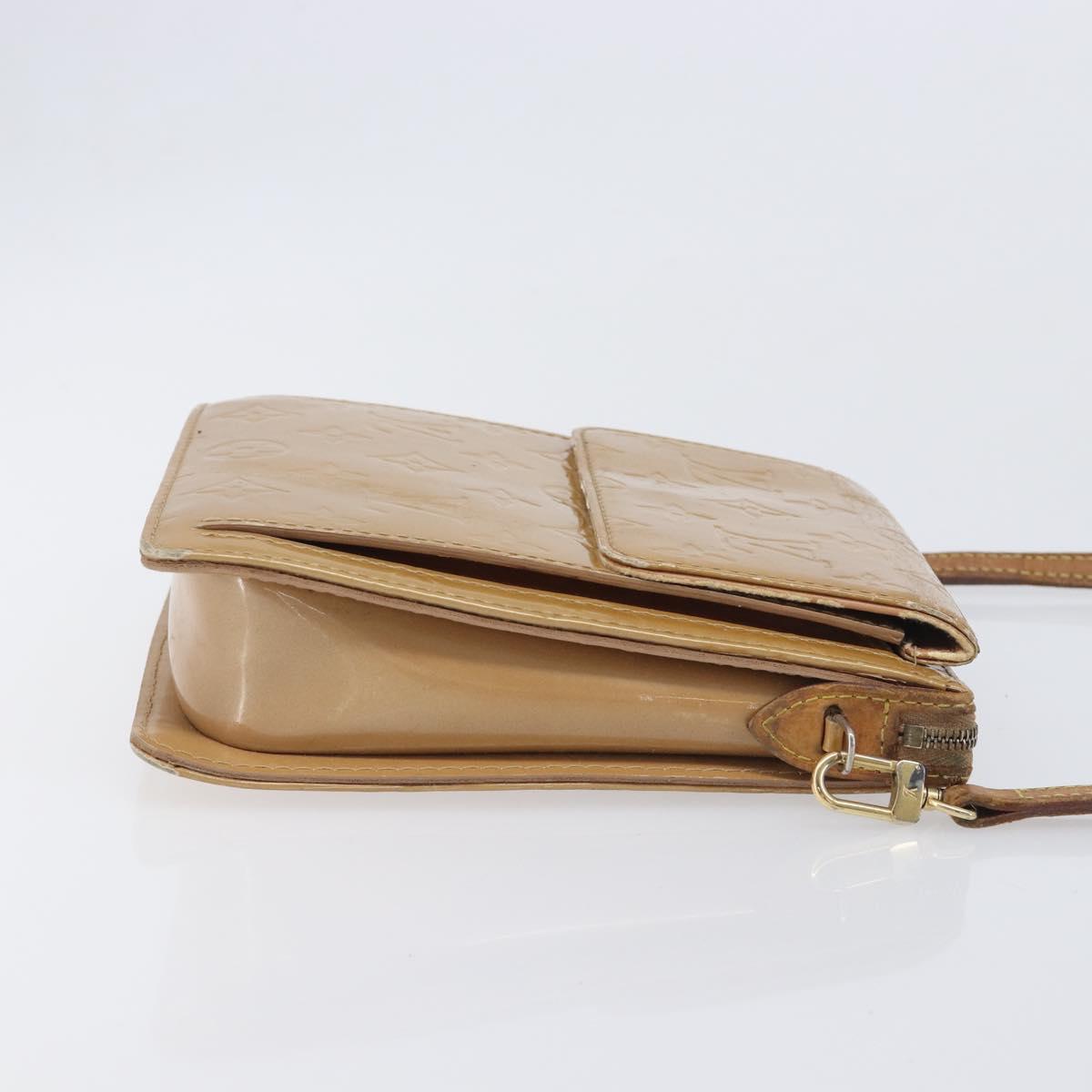 LOUIS VUITTON Monogram Vernis Motto Shoulder Bag Noisette M91136 LV Auth ep17016