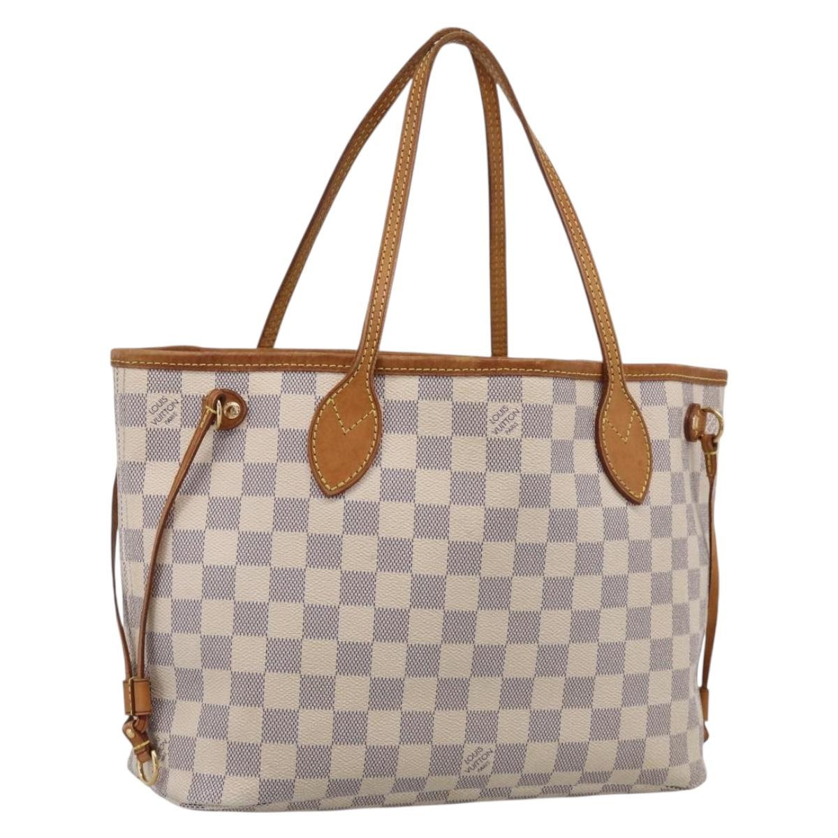 LOUIS VUITTON Damier Azur Neverfull PM Tote Bag N41362 LV Auth ep17018