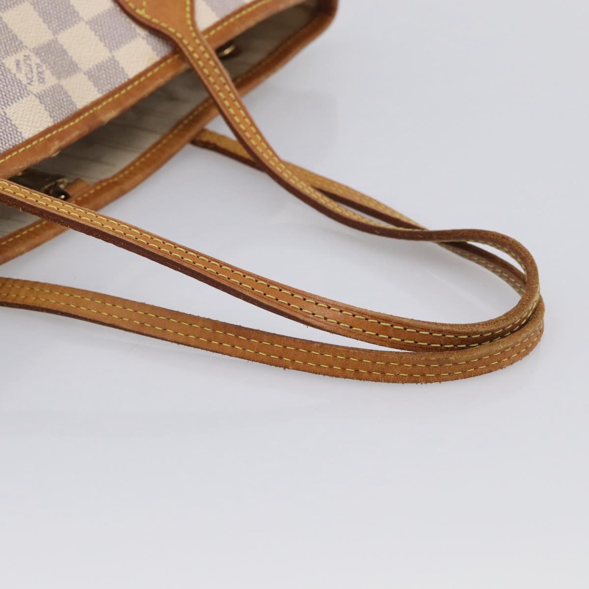 LOUIS VUITTON Damier Azur Neverfull PM Tote Bag N41362 LV Auth ep17018