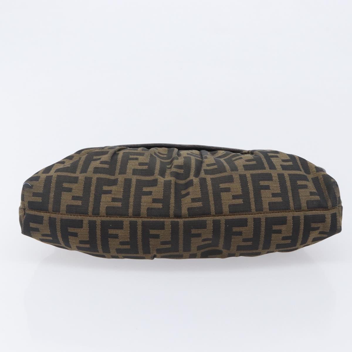 FENDI Zucca Canvas Hand Bag Black Gold Tone 8BR445 Auth ep17020