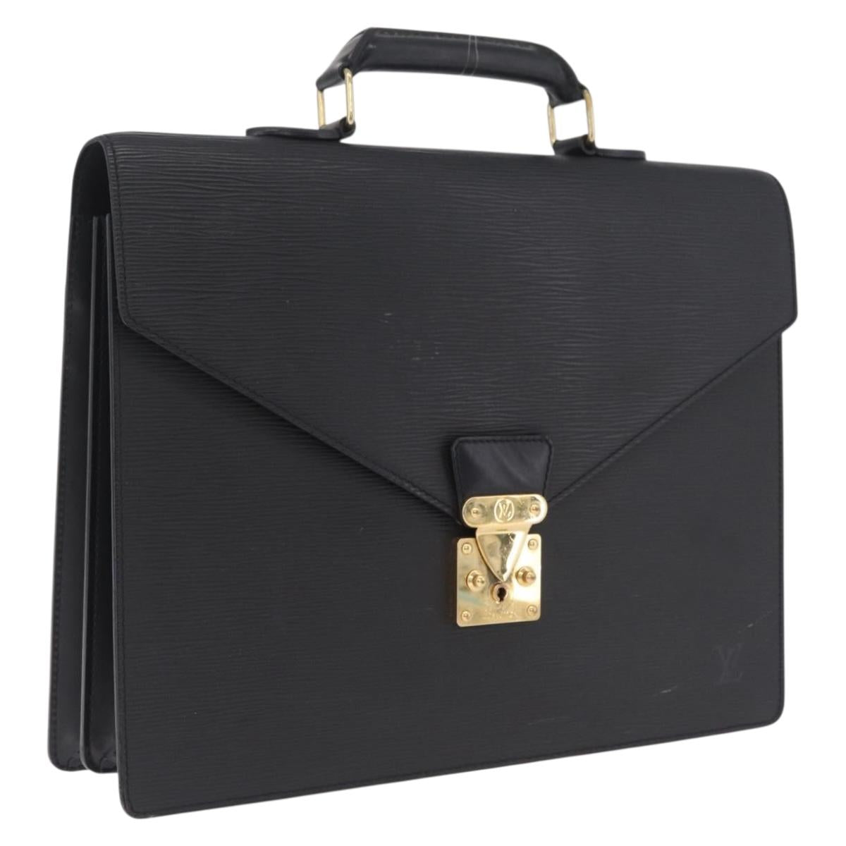 LOUIS VUITTON Epi Serviette Conseiller Briefcase Black M54422 LV Auth ep17021A