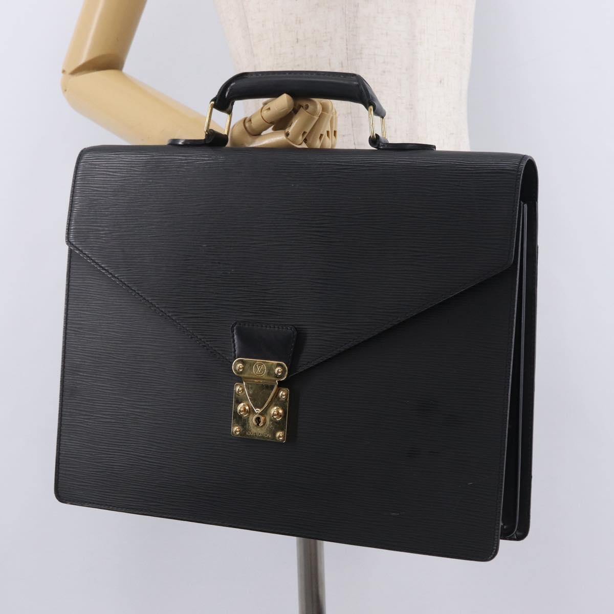LOUIS VUITTON Epi Serviette Conseiller Briefcase Black M54422 LV Auth ep17021A