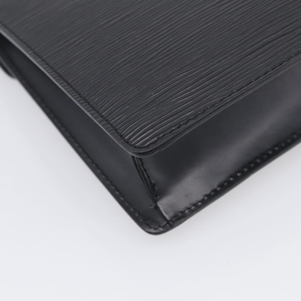LOUIS VUITTON Epi Sellier Dragonne Clutch Bag Black M52612 LV Auth ep17023A