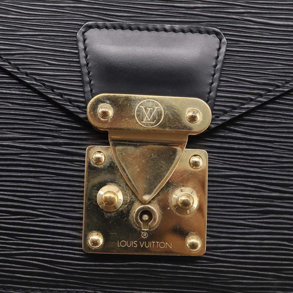 LOUIS VUITTON Epi Sellier Dragonne Clutch Bag Black M52612 LV Auth ep17023A