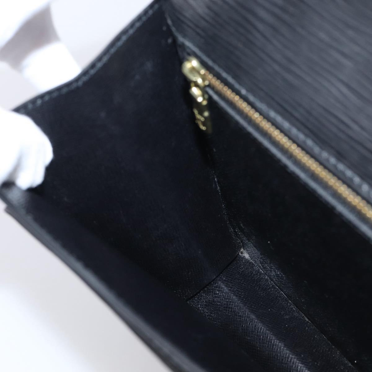 LOUIS VUITTON Epi Sellier Dragonne Clutch Bag Black M52612 LV Auth ep17023A