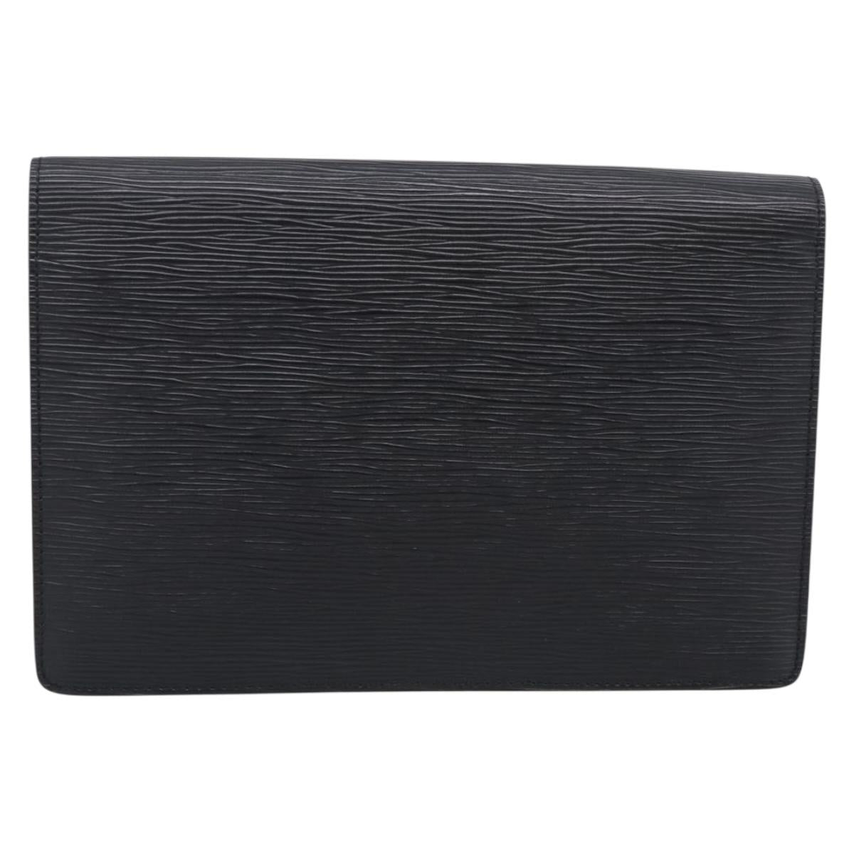 LOUIS VUITTON Epi Sellier Dragonne Clutch Bag Black M52612 LV Auth ep17023A
