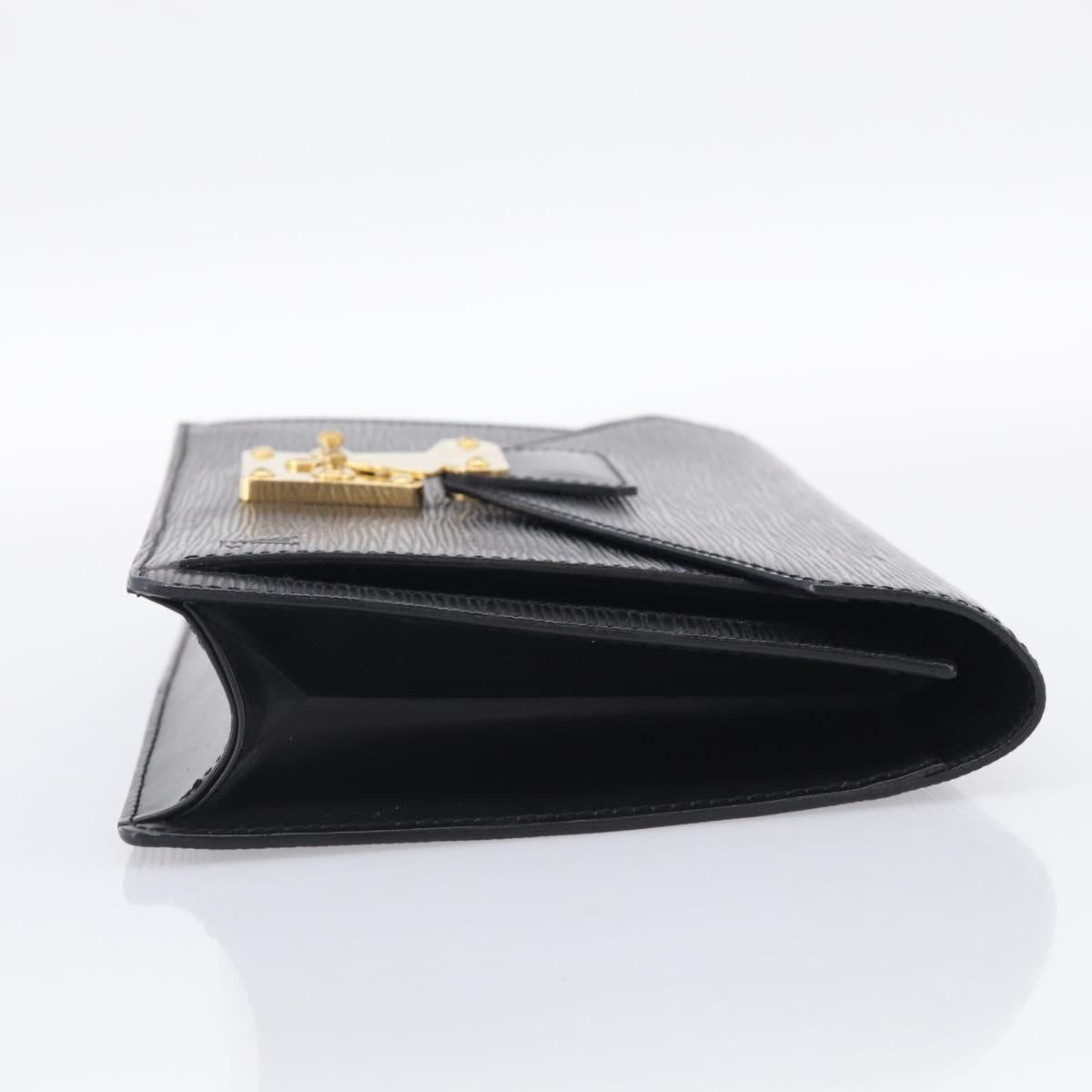 LOUIS VUITTON Epi Sellier Dragonne Clutch Bag Black M52612 LV Auth ep17023A