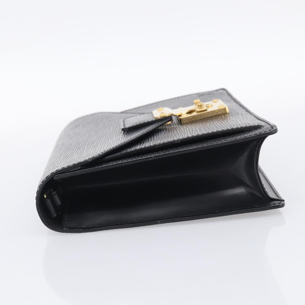 LOUIS VUITTON Epi Sellier Dragonne Clutch Bag Black M52612 LV Auth ep17023A