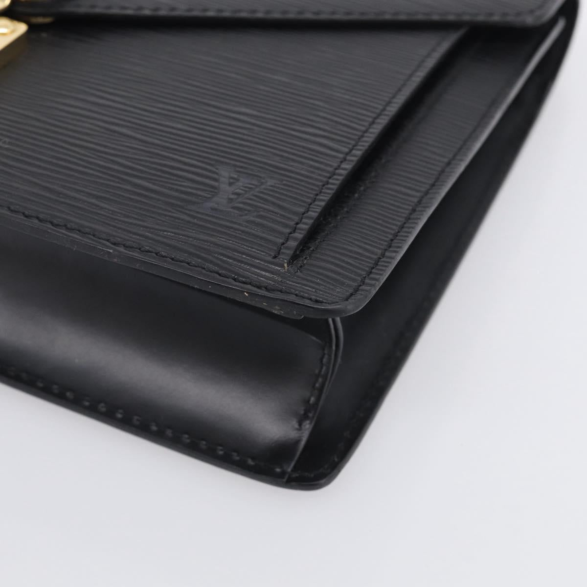 LOUIS VUITTON Epi Sellier Dragonne Clutch Bag Black M52612 LV Auth ep17023A