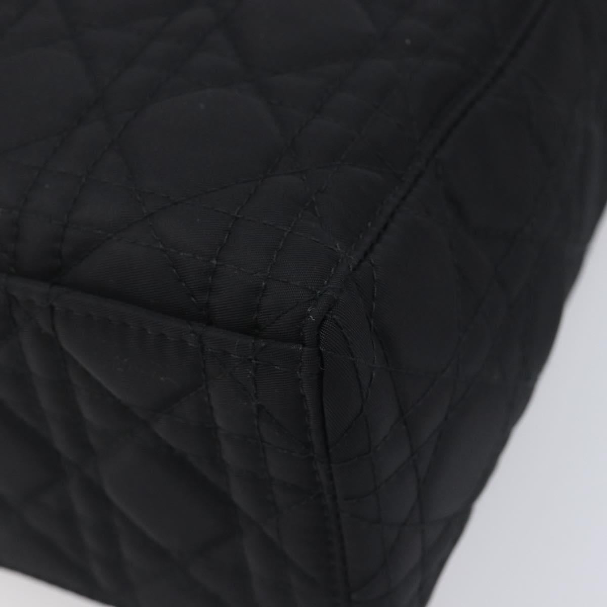 Christian Dior Lady Dior Canage Hand Bag Nylon Black Auth ep17029V