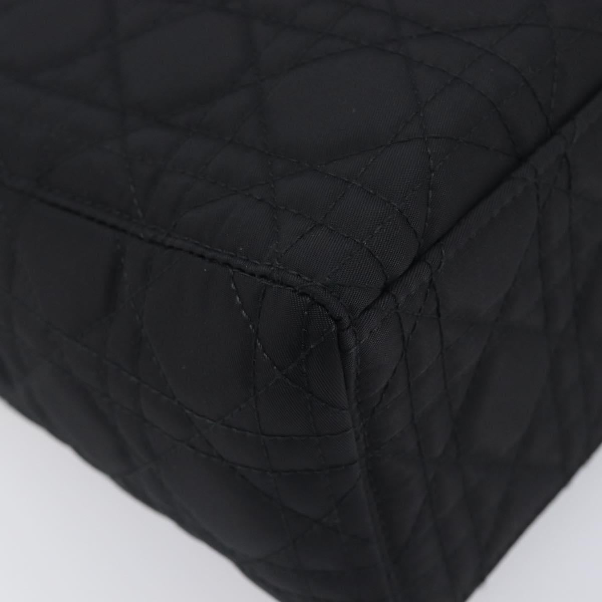 Christian Dior Lady Dior Canage Hand Bag Nylon Black Auth ep17029V