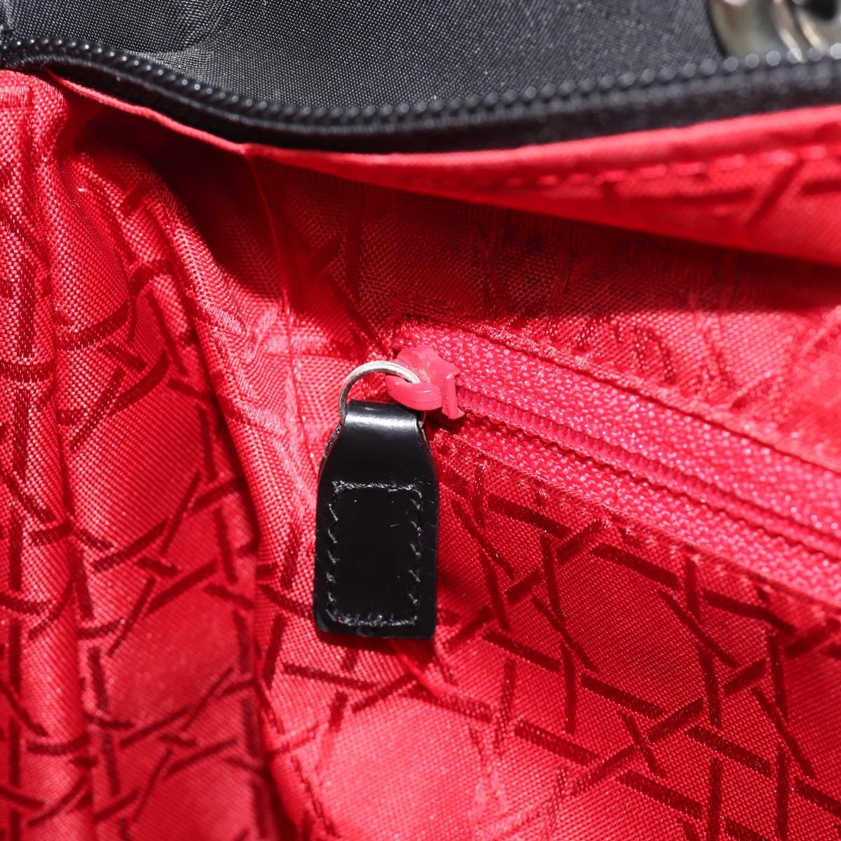 Christian Dior Lady Dior Canage Hand Bag Nylon Black Auth ep17029V