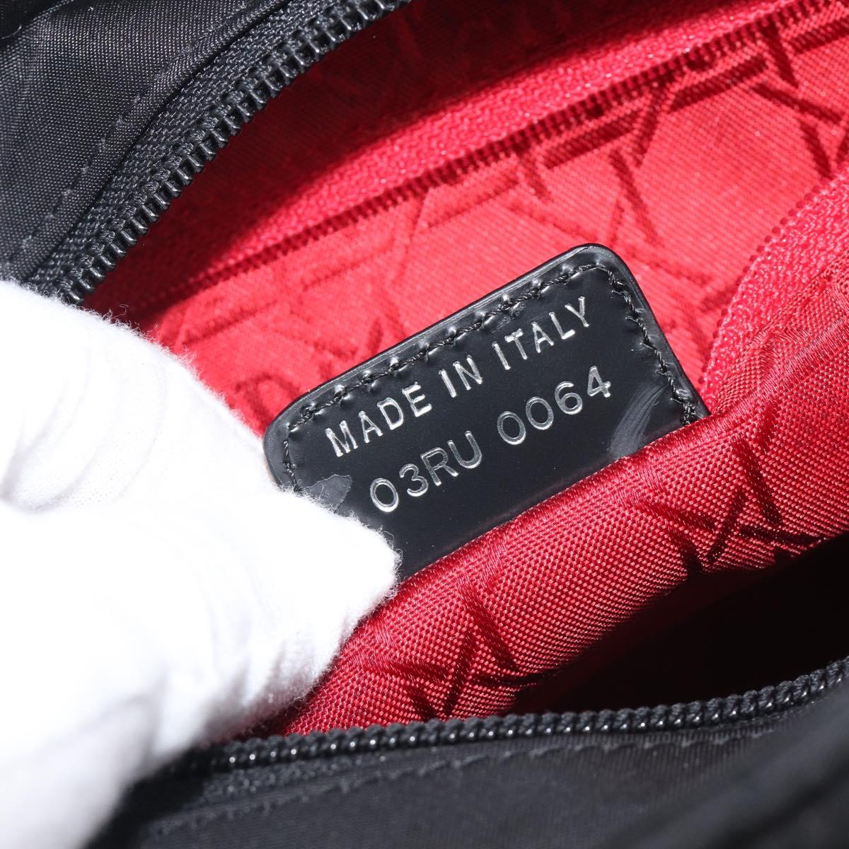 Christian Dior Lady Dior Canage Hand Bag Nylon Black Auth ep17029V