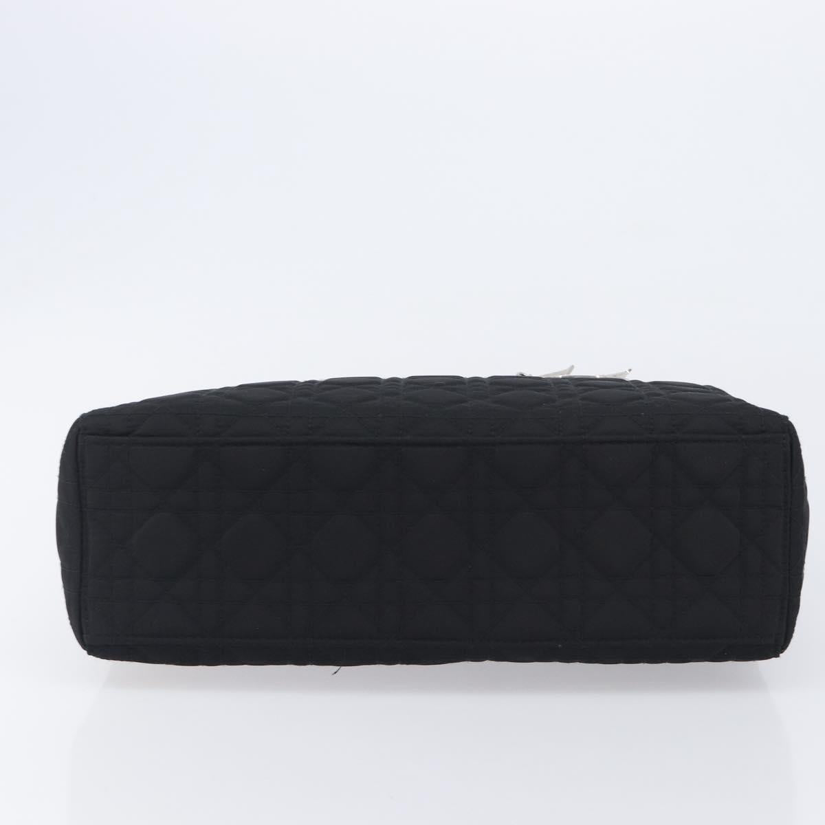 Christian Dior Lady Dior Canage Hand Bag Nylon Black Auth ep17029V