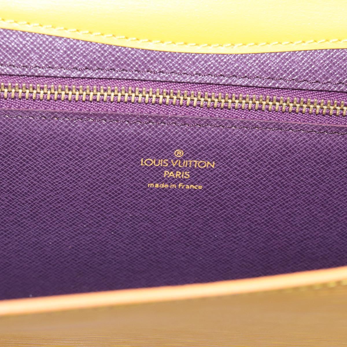 LOUIS VUITTON Epi Art Deco Clutch Bag Yellow M52639 LV Auth ep17031A