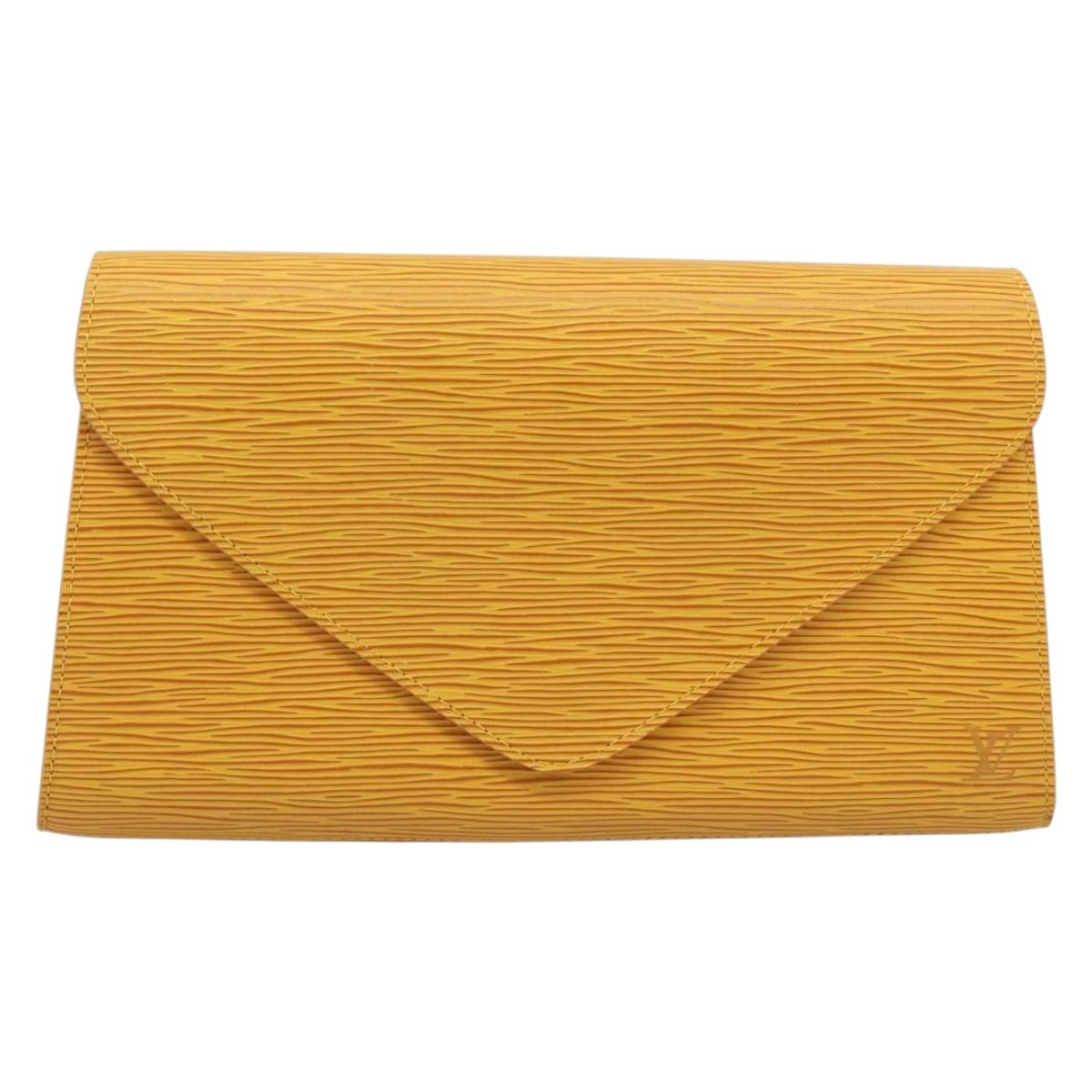 LOUIS VUITTON Epi Art Deco Clutch Bag Yellow M52639 LV Auth ep17031A