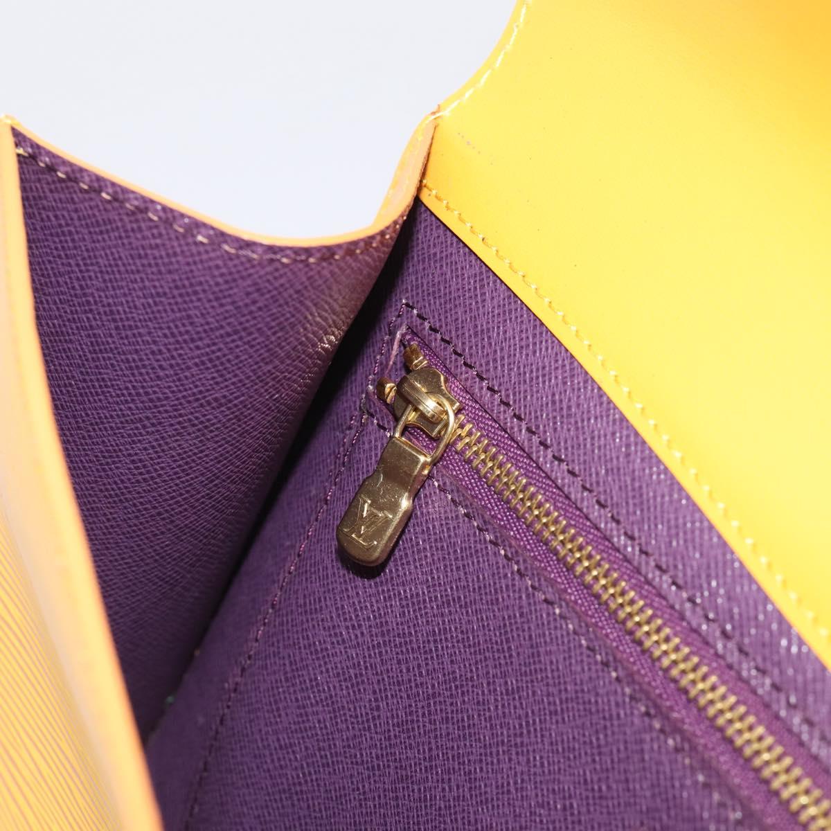 LOUIS VUITTON Epi Art Deco Clutch Bag Yellow M52639 LV Auth ep17031A