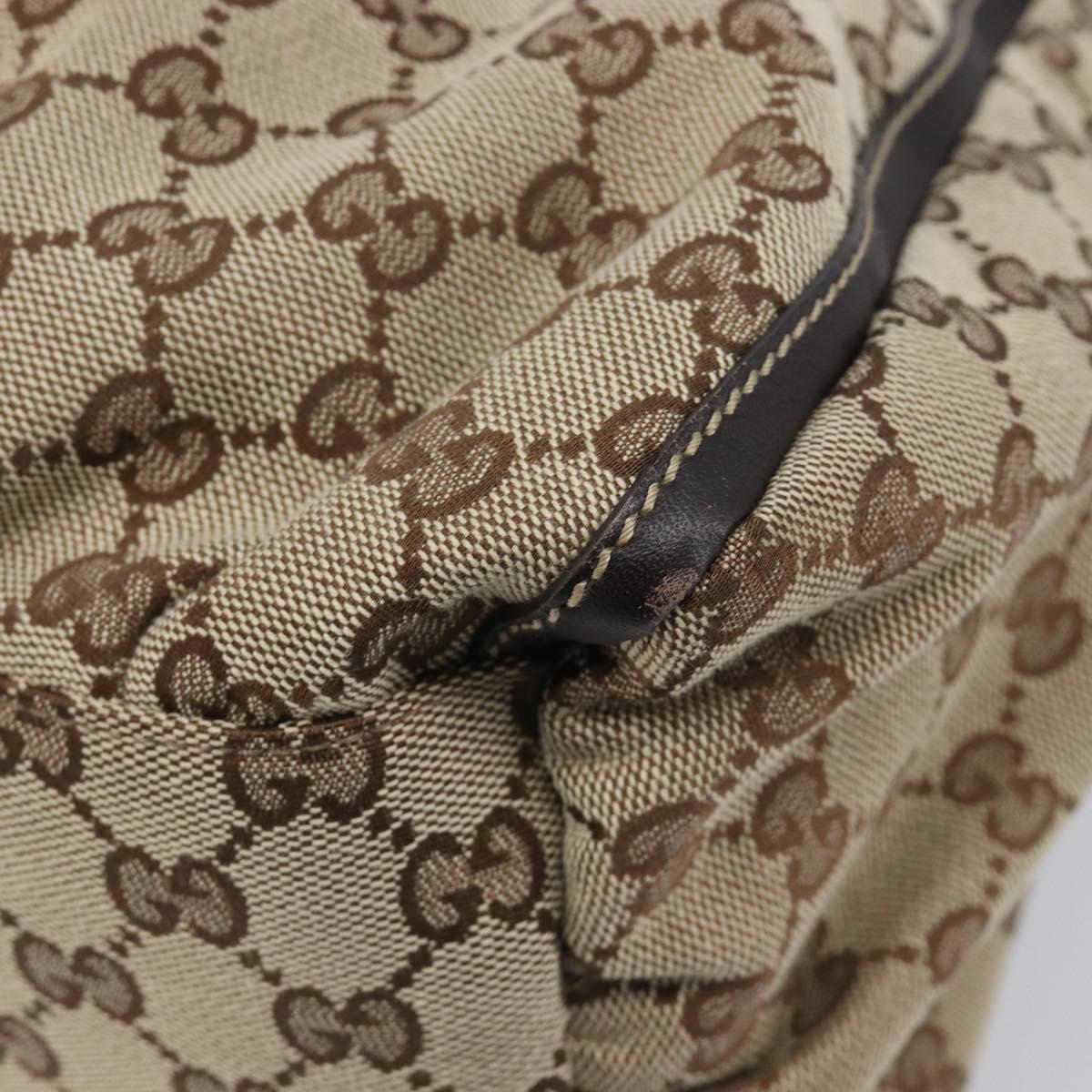 GUCCI GG Canvas Abbey Tote Bag Beige Gold Tone 189833 Auth ep17040A