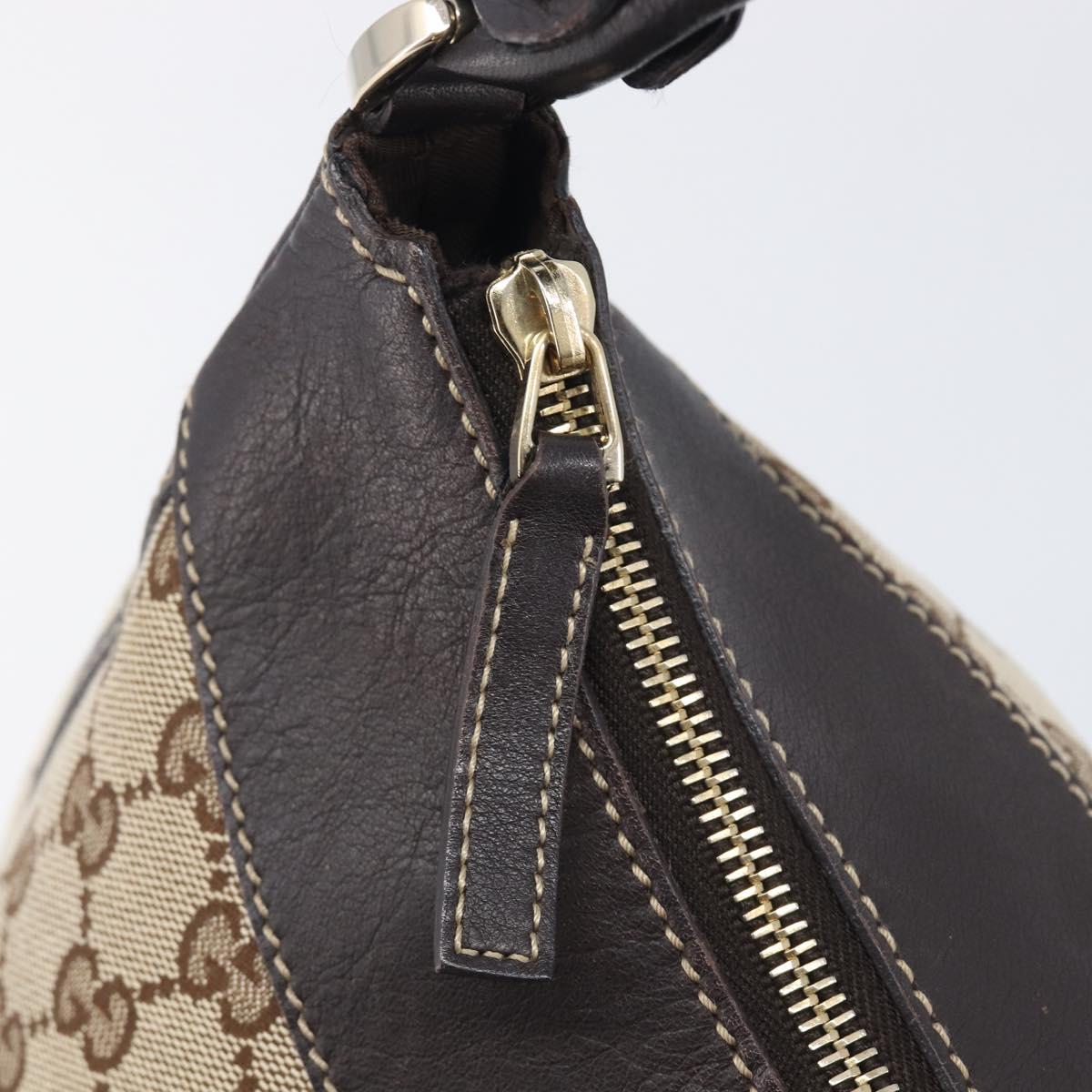 GUCCI GG Canvas Abbey Tote Bag Beige Gold Tone 189833 Auth ep17040A