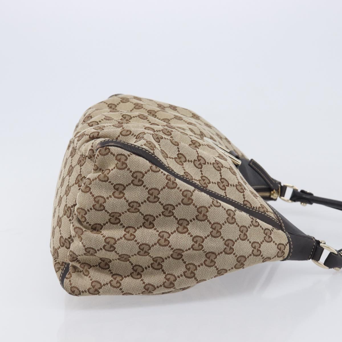 GUCCI GG Canvas Abbey Tote Bag Beige Gold Tone 189833 Auth ep17040A