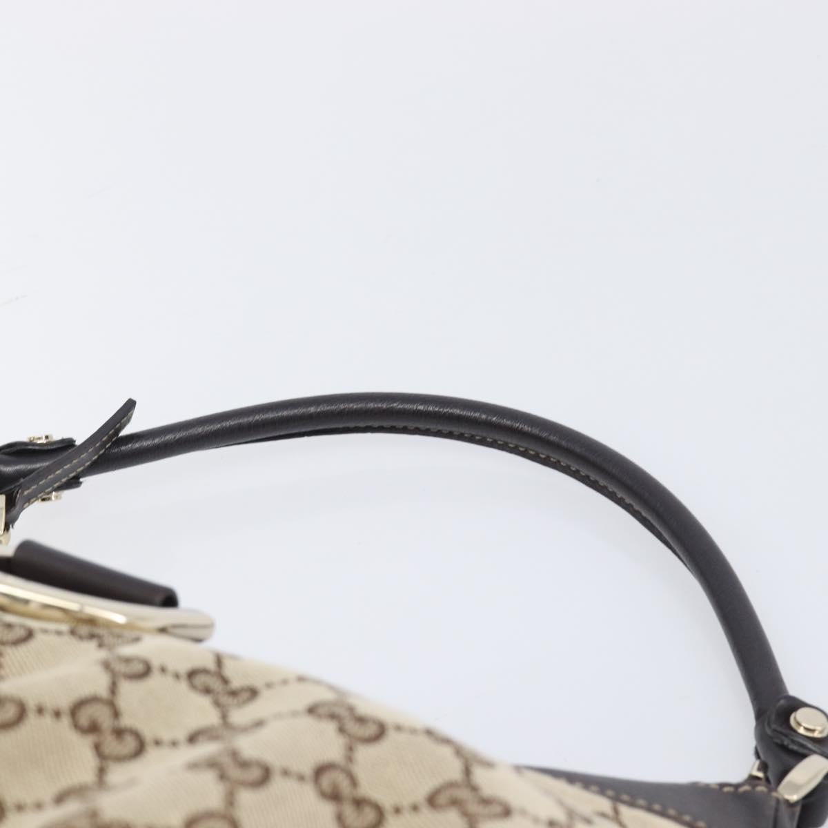 GUCCI GG Canvas Abbey Tote Bag Beige Gold Tone 189833 Auth ep17040A