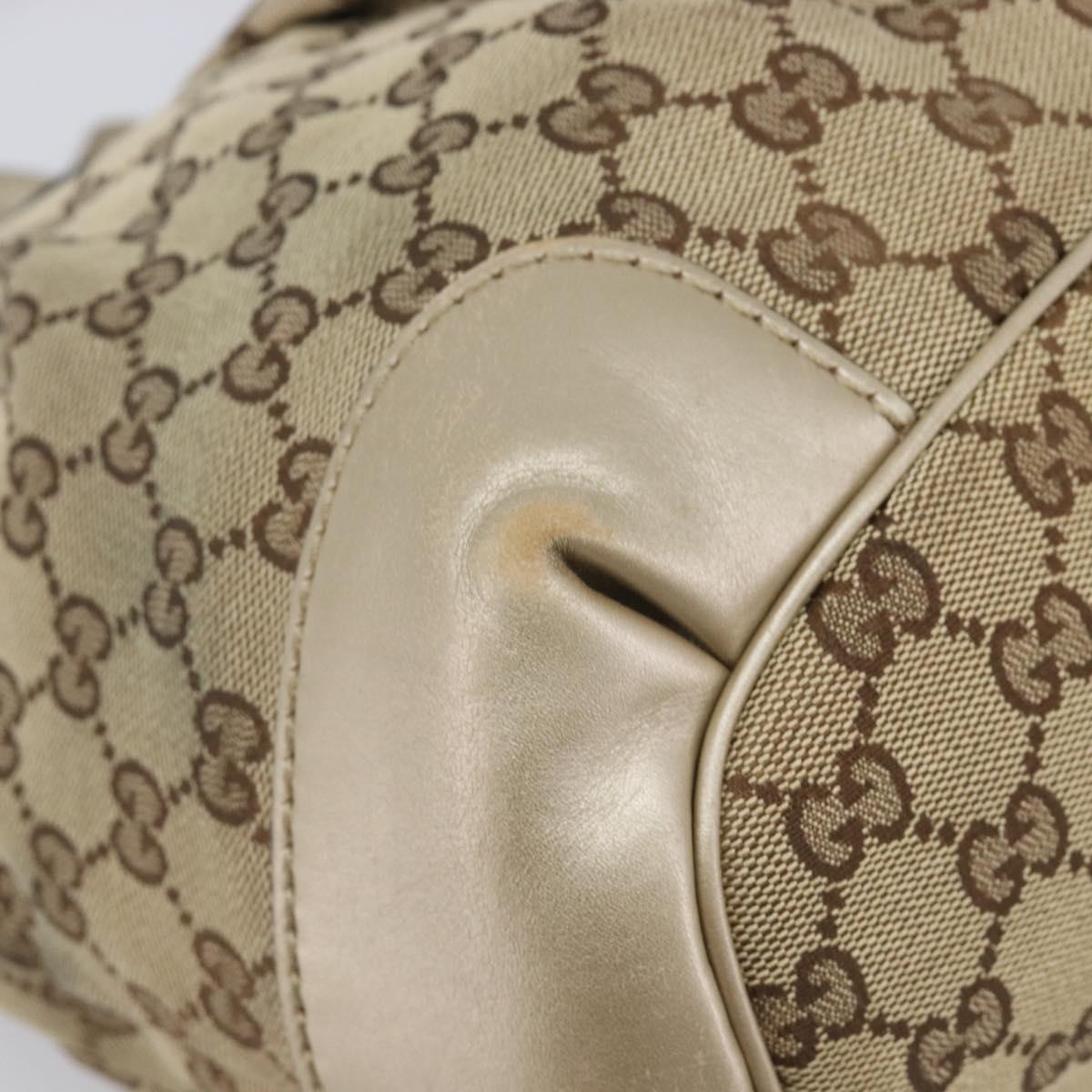 GUCCI GG Canvas Sukey Hand Bag 2way Beige Gold Tone 247902 Auth ep17045